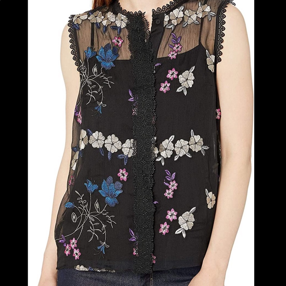 T Tahari Floral Top